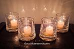 Set van 4 Gouda kaarsenhouders, sfeervol (cadeau) voor zomer, Huis en Inrichting, Woonaccessoires | Kandelaars en Kaarsen, Overige materialen