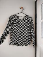 H&M topje/blouse - zwart wit, maat 34 / XS, Maat 34 (XS) of kleiner, H&M, Ophalen of Verzenden, Lange mouw