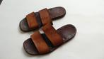 Vintage leren slippers uit Italië, Slippers, Bruin, Ophalen of Verzenden, Gedragen