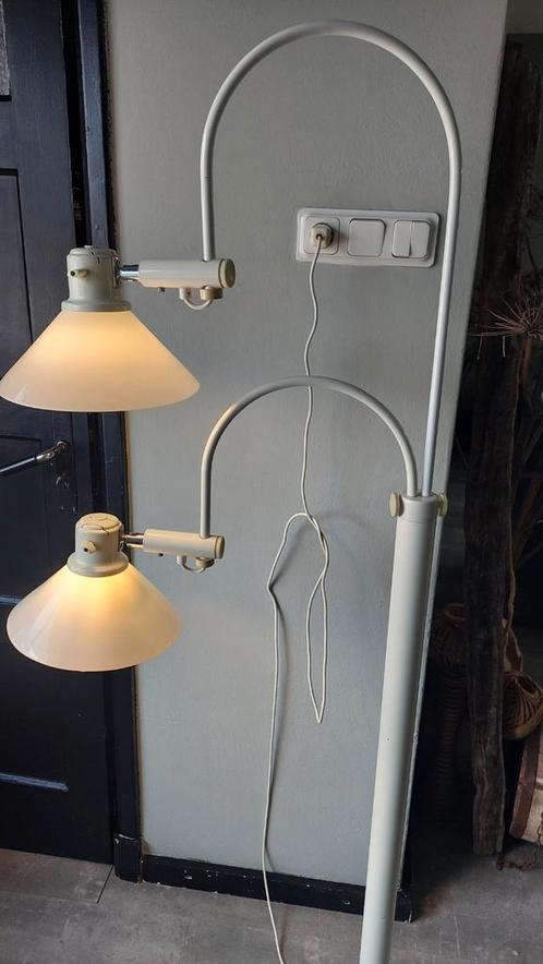 Vintage retro staande booglamp dubbele vloerlamp copini?, Huis en Inrichting, Lampen | Vloerlampen, Gebruikt, 150 tot 200 cm, Ophalen