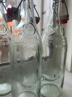 5 glazen beugel flessen inhoud 1 liter/fles, Antiek en Kunst, Ophalen of Verzenden