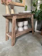 Sidetable oud hout, Ophalen of Verzenden, Nieuw, Rechthoekig