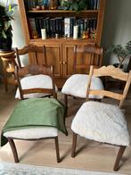 4x Vintage eetkamer stoelen (gratis), Huis en Inrichting, Stoelen, Ophalen, Hout, Gebruikt, Bruin