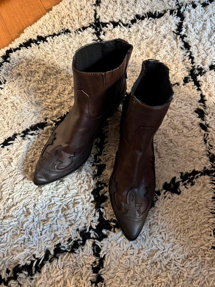 Bruine Cowboylaarzen / Western Enkellaarzen - Maat 44, Kleding | Heren, Schoenen, Nieuw, Bruin, Ophalen of Verzenden