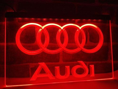Audi auto sline verlichting neon bord reclamebord lamp LED, Verzamelen, Merken en Reclamevoorwerpen, Nieuw, Lichtbak of (neon) lamp