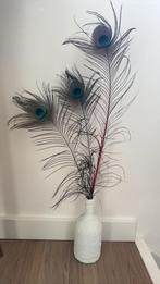 3 grote pauweveren met vaas, Ophalen, Zo goed als nieuw