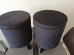 2 Poefjes, Minder dan 50 cm, Rond, Minder dan 50 cm, Ophalen of Verzenden