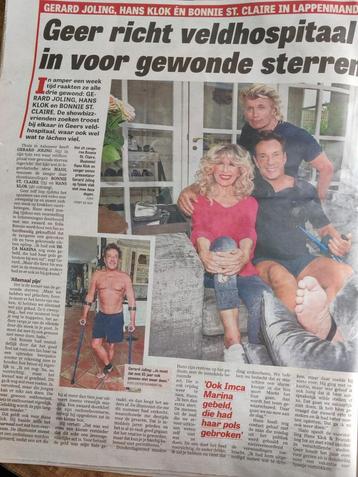 Gerard Joling, Bonnie St Claire Hans Klok krantenartikel   beschikbaar voor biedingen