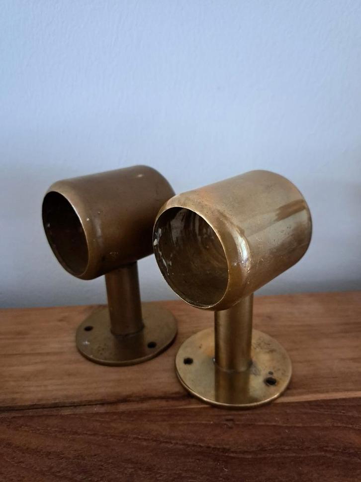 Messing trapleuning houder koper brons metaal goud antiek, Antiek en Kunst, Antiek | Koper en Brons, Koper, Ophalen of Verzenden