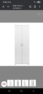 Witte 2-deurs Inca kast van Leen Bakker - Nieuw in doos, Huis en Inrichting, Kasten | Kledingkasten, Ophalen