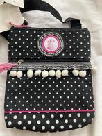 Opvallende zwart met witte stippen schouder of crossbodytas, Ophalen of Verzenden, Nieuw, Zwart, Schoudertasje