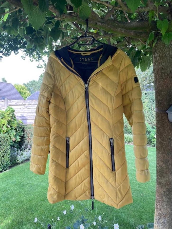Okergele winterjas / ETAGE jas maat 36, Kleding | Dames, Jassen | Winter, Gedragen, Maat 36 (S), Overige kleuren, Ophalen