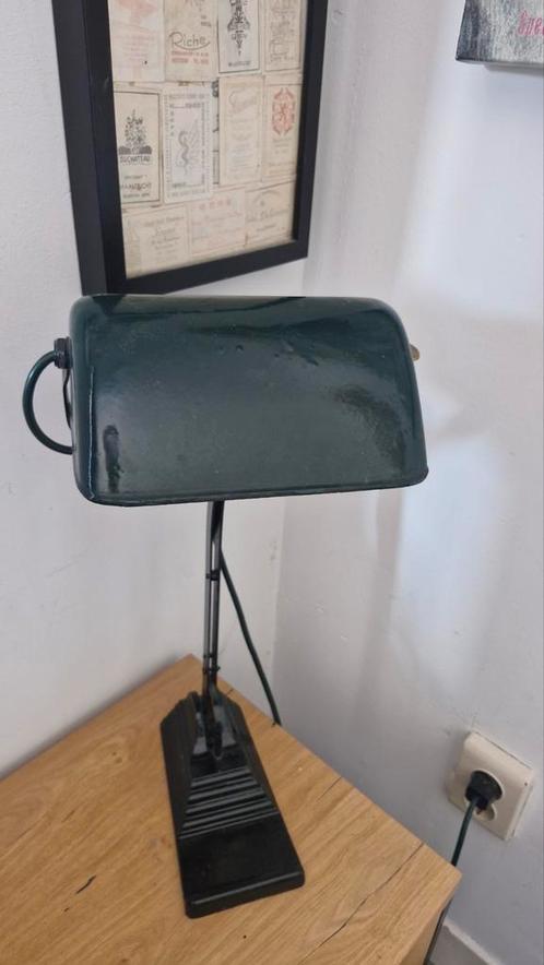 Vintage Groene Bureaulamp,Erpe?Bauhaus?, Antiek en Kunst, Antiek | Lampen, Ophalen of Verzenden