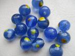 534/ partij blauwe lampwork glaskralen, Ophalen of Verzenden, Nieuw, Kraal