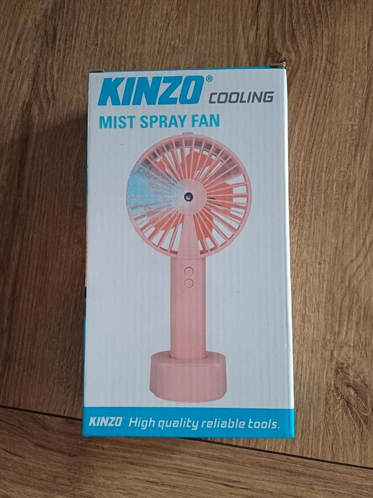 Kinzo Mist Spray Fan - Nieuw in doos!, Witgoed en Apparatuur, Ventilatoren, Nieuw, Tafelventilator, Ophalen of Verzenden