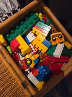 Grote verzameling bouwstenen in rieten mand, Kinderen en Baby's, Ophalen, Gebruikt, Overige merken