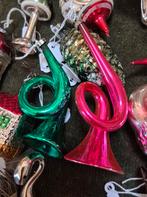 Antieke kerstbal 2 trompetjes, Ophalen of Verzenden, Gebruikt