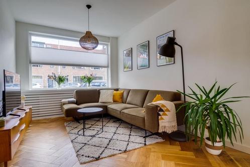 Olijfgroene hoekbank van Loods 5, Huis en Inrichting, Banken | Complete zithoeken, Zo goed als nieuw, Stof, Ophalen