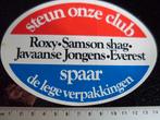sticker roxy samson shag javaanse jongens everest steun club, Verzamelen, Verzenden, Zo goed als nieuw, Merk