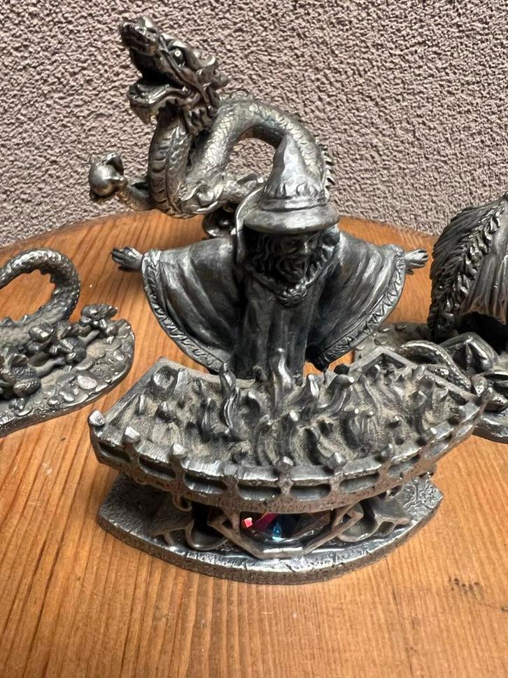 Set van 4 Tinnen Fantasy Figuren, Antiek en Kunst, Kunst | Beelden en Houtsnijwerken, Ophalen of Verzenden