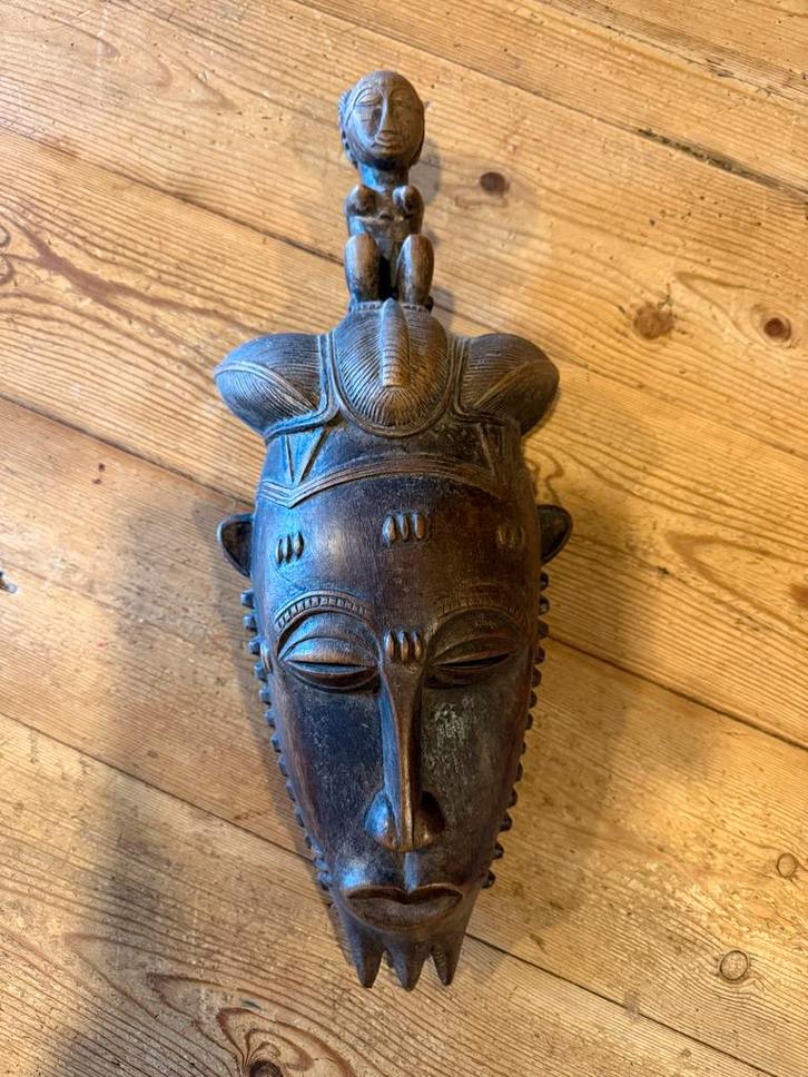 Baoulé Masker - Ivoorkust, Antiek en Kunst, Kunst | Niet-Westerse kunst, Ophalen of Verzenden