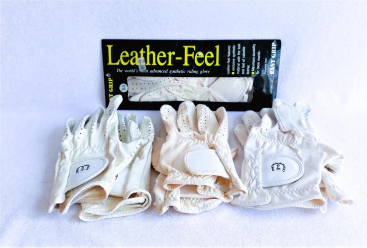 4x leather feel dressuur handschoenen wit - S - 21 -22 - 23, Dieren en Toebehoren, Paardrijkleding, Dames, Kinderen, Overige typen