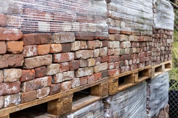 Oude bak metsel stenen rood paars bruin 21.5 x 5.5 90M2 beschikbaar voor biedingen