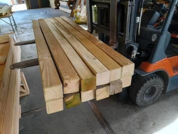10 geïmpregneerde palen 85 x 85 L. 200 cm beschikbaar voor biedingen