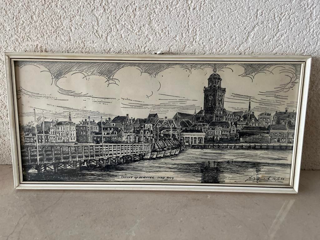 Deventer Schip Brug Tekening, Antiek en Kunst, Ophalen