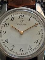 Enicar heren horloge jaren 60 – handopwind – RVS – 34mm, Overige merken, Staal, Met bandje, Polshorloge