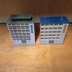 2 Flats Van Pola Schaal HO, Hobby en Vrije tijd, Modeltreinen | H0, Ophalen of Verzenden, Gebruikt, Brug, Tunnel of Gebouw, Overige merken