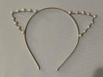 Haarband met parels - Kattenoren, Ophalen of Verzenden, Zo goed als nieuw, One size fits all, Hoed