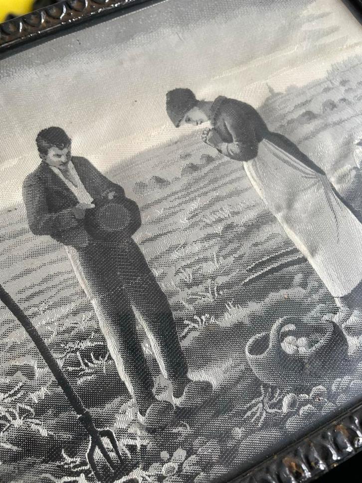 Vintage Wanddecoratie - Boerderijtafereel, Antiek en Kunst, Kunst | Schilderijen | Klassiek, Ophalen of Verzenden