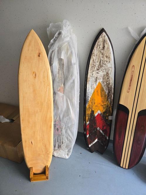 Decoratieve houten surfplank - surfboard deco 160cm OP=OP, Huis en Inrichting, Woonaccessoires | Wanddecoraties, Nieuw, Ophalen of Verzenden