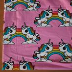 Biologische tricot unicorn roze, 120 cm of meer, Ophalen of Verzenden, Zo goed als nieuw, Katoen