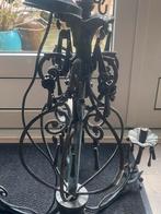 Industriële kroonluchter met glazen pegels, Huis en Inrichting, Lampen | Kroonluchters, Ophalen, Gebruikt, Metaal