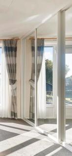 Schuifwandsysteem met spiegeldeuren en rails, Ophalen, Zo goed als nieuw, Binnendeur, 200 tot 215 cm