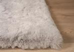 Vloerkleer tapijt lichtgrijs hoogpolig fluffy zacht, Ophalen, 100 tot 150 cm, 200 cm of meer, Zo goed als nieuw