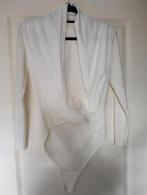 Witte Boddy met Lange Mouwen, Maat 38/40 (M), Wit, Ophalen of Verzenden, Lange mouw