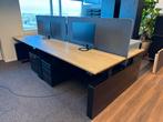 5x Zit-sta Duo Werkplek Compleet, Ophalen, Gebruikt, 50 tot 100 cm, Rechthoekig