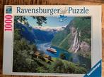 Puzzel Ravensburg  1000 stukjes Noorwegen Fjord, Ophalen of Verzenden, 500 t/m 1500 stukjes, Zo goed als nieuw