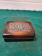 kistje met voorstelling nachtwacht zilverplaid vintage, Antiek en Kunst, Curiosa en Brocante, Ophalen of Verzenden