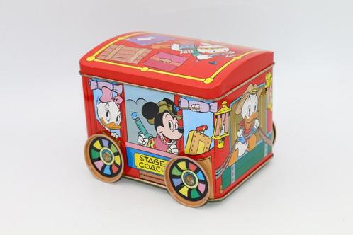 Disney blik wagon trein wielen Mickey Mouse jaren 80 vintage, Verzamelen, Disney, Zo goed als nieuw, Overige typen, Mickey Mouse