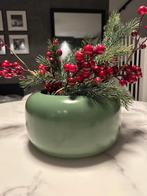 Vintage groene decoratieve schaal / pot (Ø ca. 22 cm), Ophalen