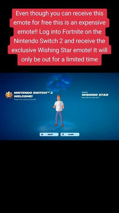 Fortnite Wishing Star emote - LEES BESCHRIJVING, Spelcomputers en Games, Games | Nintendo Switch, Nieuw, Ophalen