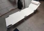 HEMA stretcher wit, Tuin en Terras, Ligbedden, Ophalen, Gebruikt, Metaal, Verstelbaar
