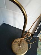 ANTIEKE METALEN BRONSKLEURIGE BURO/TAFEL LAMP 45 X11 CM, Ophalen of Verzenden