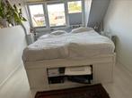 Bed 1,80 bij 2,00 lundia wit, Gebruikt, Eenpersoons, Wit, Ophalen of Verzenden