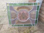 Oud glas in lood raam   Rdam, Doe-het-zelf en Verbouw, Glas en Ramen, Gebruikt, Minder dan 80 cm, Ophalen of Verzenden, Minder dan 80 cm