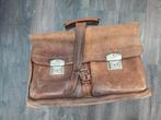 Echt leren schooltas, Bruin, Aktetas of Boekentas, Ophalen of Verzenden, Zo goed als nieuw